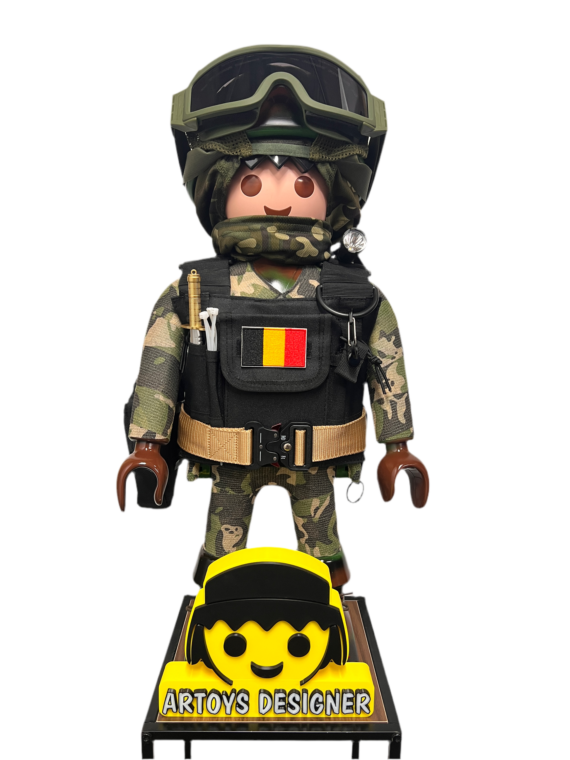 PLAYMOBIL XXL ARMÉE DE TERRE BELGE MILITAIRE PAR VANESSA FODERA ARTOYS DESIGNER 